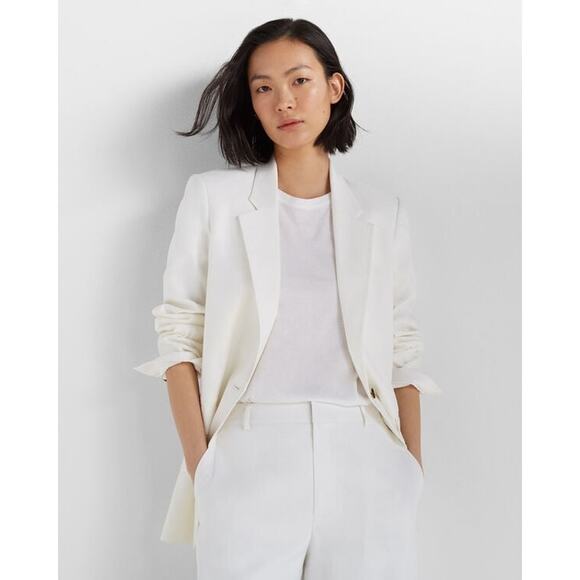 CLUB MONACO Light Green Slight A-Line Silhouette Single Button Closure Blazer 14 - Picture 1 of 10